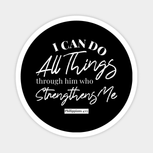 Philippians 4:13 black ver Magnet